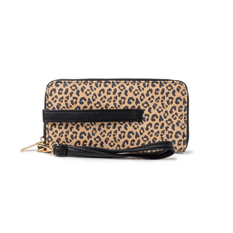Kedzie Eclipse Zip Around Wallet Leopard