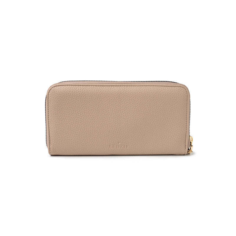 Kedzie Eclipse Zip Around Wallet Cream