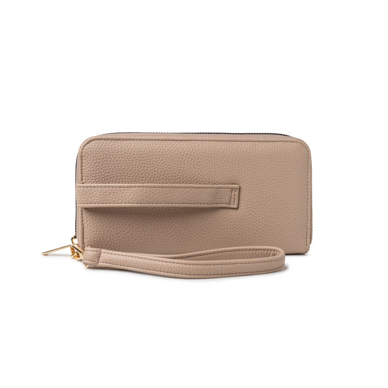 Kedzie Eclipse Zip Around Wallet Cream
