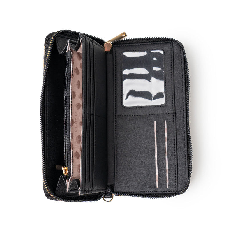 Kedzie Eclipse Zip Around Wallet Cream