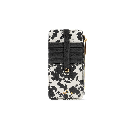 Kedzie Essentials Only Zippered Wallet Cow Print