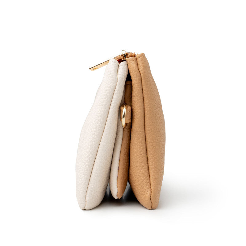 Kedzie Eclipse Convertible Wallet Crossbody Two Toned Tan/Cream