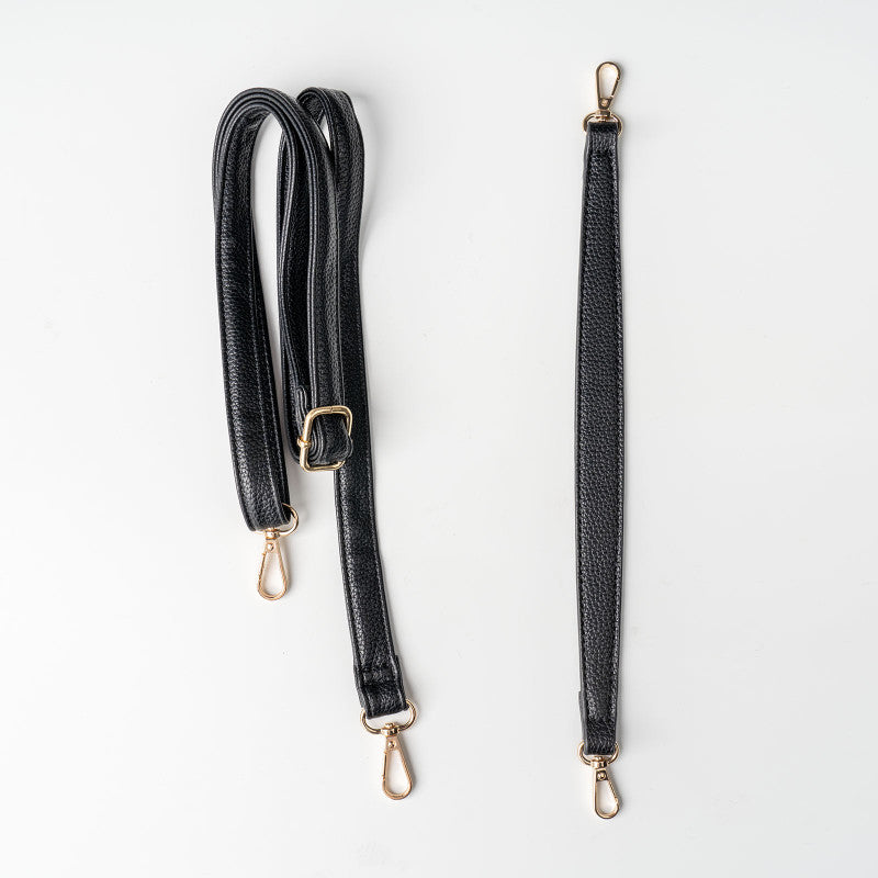 Kedzie Elle Vegan Leather Shoulder Bag Black