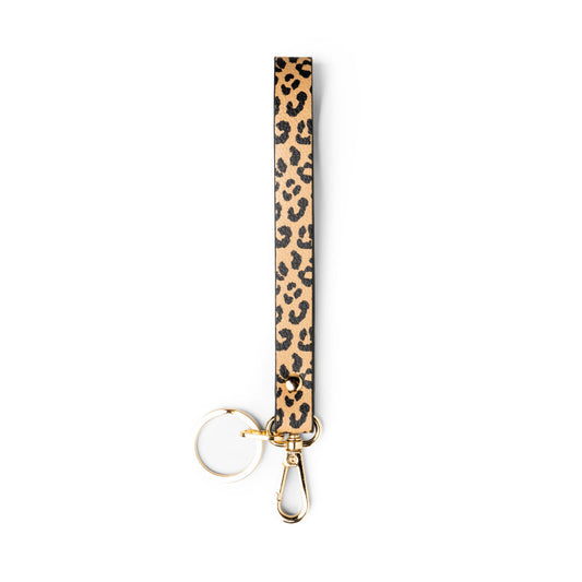 Kedzie Vegan Leather Interchangeable Wristlet Strap Leopard