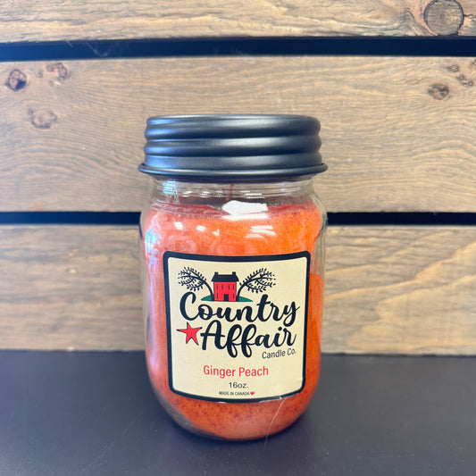 Country Affair Candle-16oz - Ginger Peach