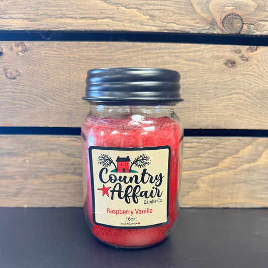 Country Affair Candle-16oz - Raspberry Vanilla